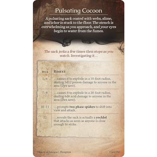 Nord Games: Objects of Intrigue: Boxed Set - 5e RPG Storytelling Cards, 300 Tarot Sized Cards for Different Environments, Roleplaying Game, 5e D&D - style: Objects