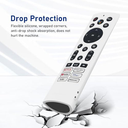 Silicone Remote Case for Hisense U8 TV Remote, ERF3A90,U7G U9G Series 4K ULED Remote Skin, Glow Green - color: WHITE