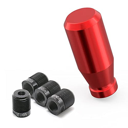 Red Weighted Manual Automatic Gear Shifter Shift Knobs Lever with 4 Metal Adapters Fit Compatible with Manual Cars Most Automatic Cars - color: AA-R-04-02