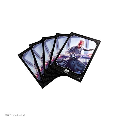 Star Wars Unlimited Darth Maul Art Sleeves | Gamegenic Officially Licensed Pack of 60 Art Sleeves & 2 Clear Sleeves, Optimized Size for Star Wars Unlimited TCGs and LCGs