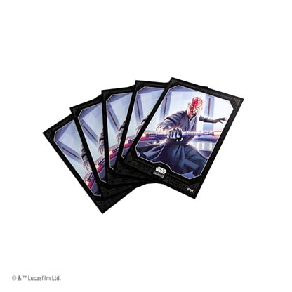 Star Wars Unlimited Darth Maul Art Sleeves | Gamegenic Officially Licensed Pack of 60 Art Sleeves & 2 Clear Sleeves, Optimized Size for Star Wars Unlimited TCGs and LCGs