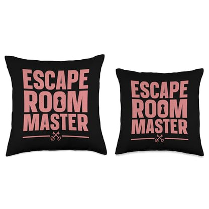 Funny Escape Room Art for Men Women Escape Game Escape Room Throw Pillow - size: 18x18