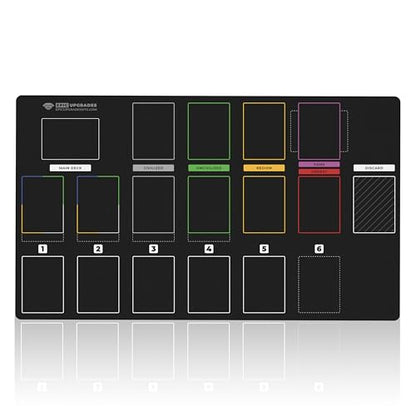 Solo Zone Game Mat | 24"x14" Imperium Bot Compatible Organizer Playmat Tabletop Deck Building Strategy Card Game Gift Accessories (Non-Stitched Edges) - style: Non-Stitched Edges