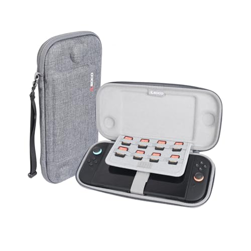 RLSOCO Slim Case for Nintendo Switch 2 Game Console with 8 Game Card Slots - Grey (Case Only) - color: Small Case Grey