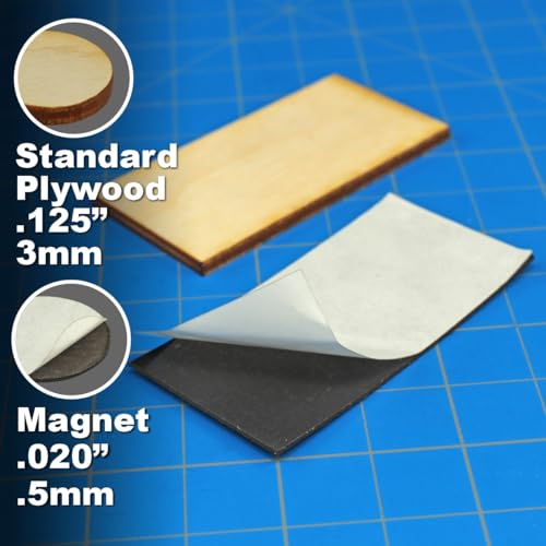 LITKO Ready Base Kit | Compatible with The Old World | 30x60mm Cavalry | Twenty 3mm plywood bases + magnets | Magnetize minis for storage & steel trays | Infantry - style: 30x60mm Rectangular