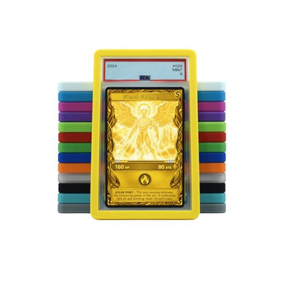 PSA Slab Guard Bumper for Standard PSA Graded Cards | Strong TPU, Exact Fit, Snap Tight Protection | Shock Absorption | Matte Finish PSA Slab Guard Protector (Yellow) - color: Yellow