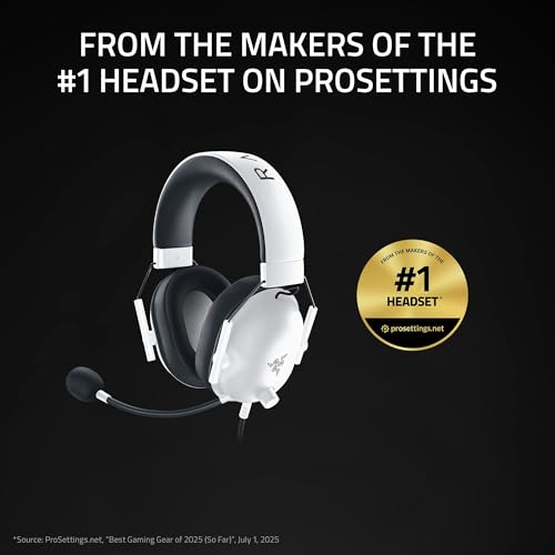 Razer BlackShark V2 X Gaming Headset for PC, 3.5mm Audio Jack, White - color: White, size: 3.5 mm, style: PC