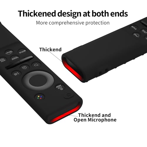 Hi Color Remote Cover for Samsung BN59-01388 BN59-01393 Silicone Remote Case Protective Sleeve (Black) - color: black