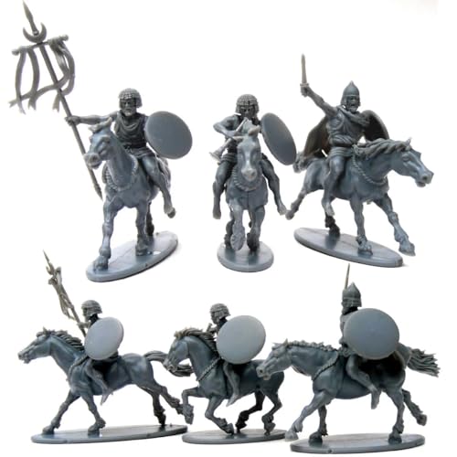 Wargames Delivered - Victrix Numidian Cavalry with Bonus Miniature STL Download - 28mm Multipose 12 Figures Plastic Miniatures Set, Spears for Wargaming & Tabletop Strategy Games