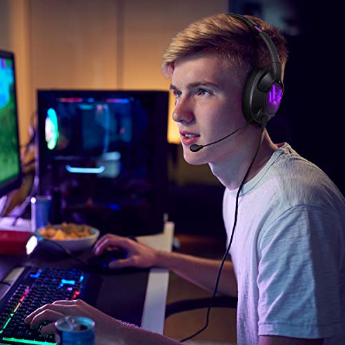 EKSA USB Gaming Headset - 7.1 Surround Sound Headphones with Breathable Earmuffs - Noise Cancelling Mic - Gaming Headphones for PC, PS4, Xbox One S/X, Android