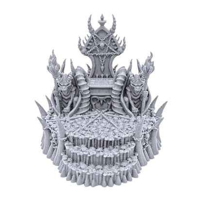 EnderToys Skull Throne by Printable Scenery, 3D Printed Tabletop RPG Scenery and Wargame Terrain 28mm Miniatures