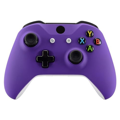 eXtremeRate Purple Soft Touch Front Housing Shell Case for Xbox One S/X Controller, Comfortable Replacement Kit Faceplate Cover for Xbox One Wireless Controller Model 1708 - color: Purple
