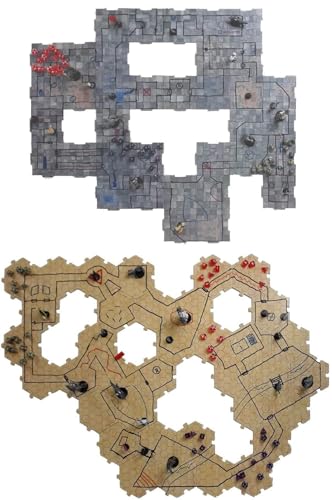 Role 4 Initiative Dry Erase Hexagon Dungeon Tiles - Pack of 33 Six Inch Tiles