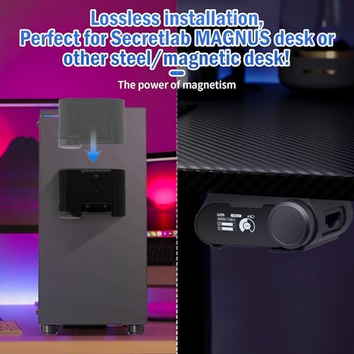 Under Desk Mount Holder for SteelSeries Arctis Nova Pro Wireless Base Station–Arctis Pro Wireless NOVA Magnetic Mount Secretlab MAGNUS Version ,Headphone Hanger Stand for Arctis Nova Pro Wireles - style: Base Station Mount Only