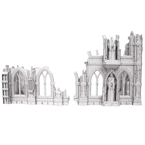 Sci-Fi Ruin Set 2 - Modular Sci-Fi Terrain for Tabletop Wargaming Competitive Ruins 28mm 32mm - style: One Set