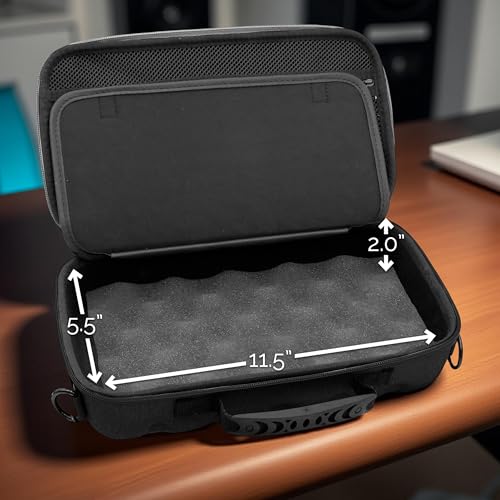 CASEMATIX Carrying Case Compatible with ASUS ROG Xbox Ally X Gaming Handheld PC - Compact Protective Carry Bag with Shoulder Strap for Touchscreen Gaming Console and Accessories