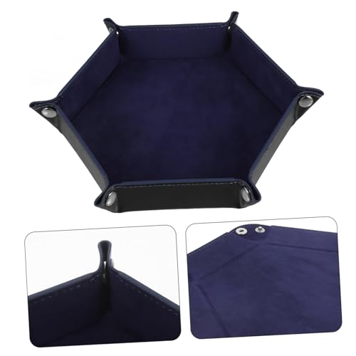 BESPORTBLE Folding Pu Dice Tray for Tabletop Games Storage Organizer Design for Dice Keys Jewelry and Items