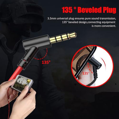 Gaming Headset with Microphone Wired Gaming Earbuds PC for PS4 PS5 One PlayStation 5 Games Mobile Phone,Detachable Stereo Bass Earphones Noise Cancelling Gaming Headphones with Mic Black - style: Style-03