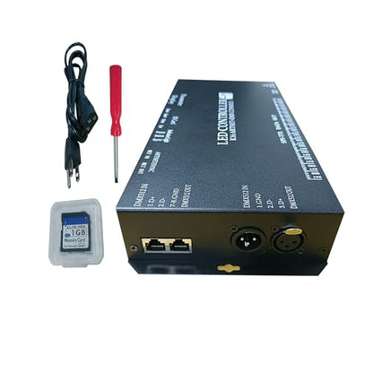 Addressable Led Controller, Programmable RGB Pixel Controller 16 Port 16384 Pixels K16 Artnet Madrix DMX Full Color Ws2812b Ws2812 Ws2811 Light Controller