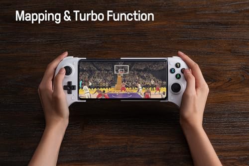 8Bitdo Ultimate Mobile Gaming Bluetooth Controller for Android Devices with Hall Effect Joysticks and Hall Triggers, Back Buttons, Mapping and Turbo Function (White)
