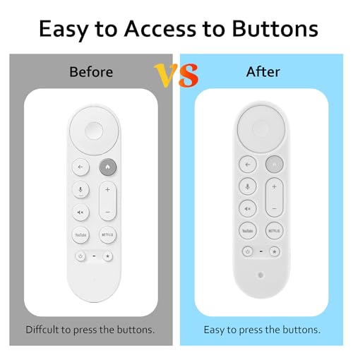 LEFXMOPHY for Google TV Streamer 4K 2024 Remote Case Silicone Cover Protective Glove - Snow White - color: WHITE