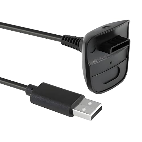 QUMOX 2Pack 1.5m Charging Cable for Xbox 360, Wireless Controller USB Charging Cable Compatible with Microsoft Xbox360 / Xbox 360 Slim Wireless Game Controllers
