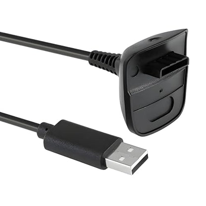 QUMOX 2Pack 1.5m Charging Cable for Xbox 360, Wireless Controller USB Charging Cable Compatible with Microsoft Xbox360 / Xbox 360 Slim Wireless Game Controllers