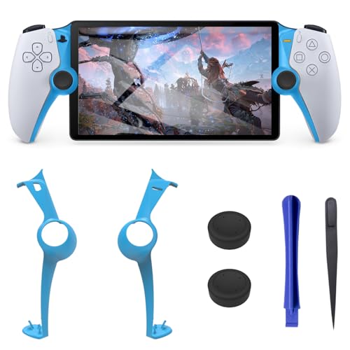 DLseego 1 Pair Handheld Decorative Trim Shell Suitable for PS Portal Remote Player, ps5 Edge Controller DIY Replacement Clip Shell, Including Tool Kit and 2 Thumb Grips, Blue Plates Cover - color: Blue