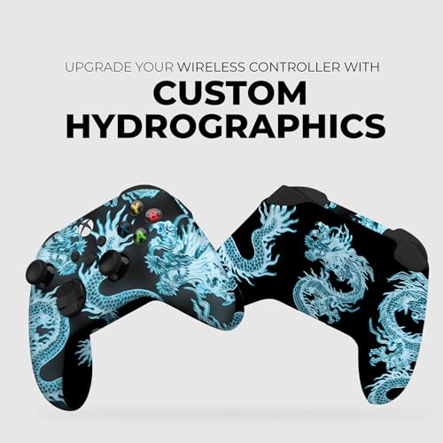 DreamController Neon Dragonns Custom X-box Controller Wireless compatible with X-box One/Series X/S Proudly Customized in USA I Permanent HYDRODIP Print(NOT JUST A SKIN)(MODDED) - color: Neon Dragonns, size: Modded - Front & Back Print