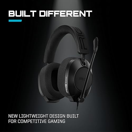 RIG R5 Spear PRO HX Wired Gaming Headset Officially Licensed for Xbox | Series X|S, Xbox One, PC - 40mm Graphene Drivers, Dolby Atmos, Flip-to-Mute Mic, Memory Foam Cushions - Universal 3.5mm - color: Black