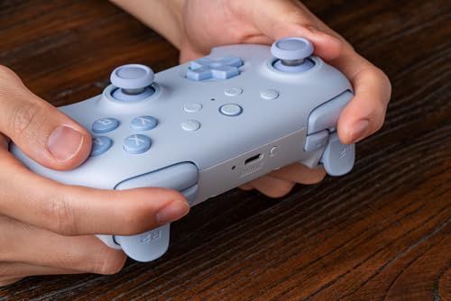 8BitDo Ultimate 2C Bluetooth Controller for Switch/Switch 2, Wireless Controller with 6-Axis Motion Control, Rumble Vibration, Refined D-Pad and Bumpers, and Hall Effect Joysticks (Blue) - color: Blue, style: Ultimate 2C