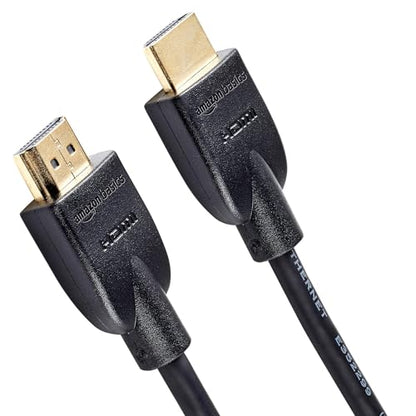 Amazon Basics HDMI Cable, 3ft, 4K@60Hz, High-Speed HDMI 2.0 Cord, 18Gbps, 2160p, 48 bit, Compatible with TV/PS5/Xbox/Roku, Black - size: 3 Feet, style: 1-Pack