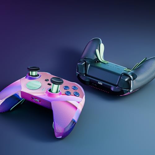 14-in-1 Controller Accessories Kit Compatible with Xbox Elite Series 2, 6 Premium Metal Thumbsticks, Swap Joysticks, 4 Interchangeable Paddles, 2 D-Pads, 1 Tool & 1 Storage Bag (Macaron Green) - color: Macaron Green