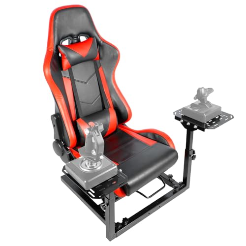 Dardoo Flight Game Cockpit With Redseat And Racing Simulator Mount, fits for Thrustmaster HOTAS WARTHOG, Not Included pedal, Throttle,Joystick