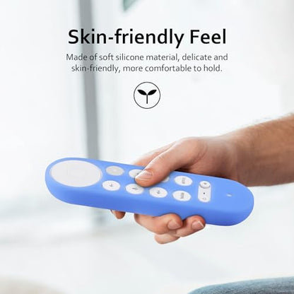 LEFXMOPHY for Google TV Streamer 4K Remote Case 2024 Silicone Cover Protector Glow in Dark - Blue - color: GLOW BLUE