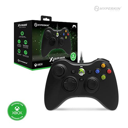 Hyperkin Xenon Wired Controller for XBOX Series X|S, XBOX One & Windows 10|11, PC, Plug and Play Gaming Gamepad with 3.5MM Audio Jack, Impulse Triggers - Black - Officially Licensed - color: Black