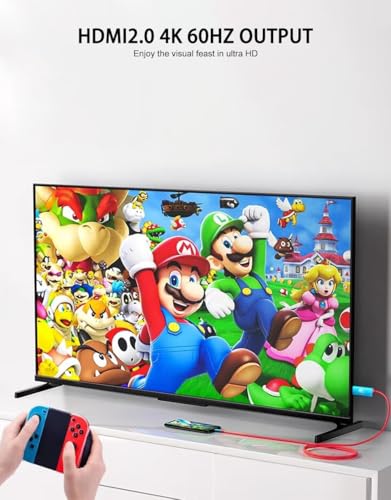 USB C to HDMI Cable 2 in 1 Steam Deck Adapter 4K 60Hz HDMI 100W Charging Port, Monitor TV Connector Cable USB C Dock for Steam Deck OLED/ROG Xbox Ally/iPad/Samsung Galaxy Dex/Tablet/iPhone 17 6.6TF