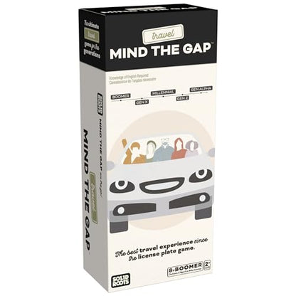 Spin Master Games, SolidRoots Mind the Gap Travel Edition, On-The-Go Trivia Game for the Generations, Family Game Night, Road Trip Activity, 2+ Players, for Ages 8 & Up