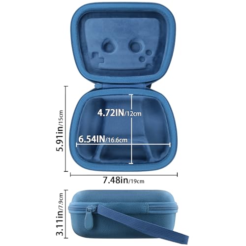 Baval Hard Case for Playstation 5 PS5 DualSense Wireless Controller | Protective Storage Box, Specifically Design for PS 5 Controller, Soft Velvet Lining, Customized Slots, Snug Fit, Dark Blue - color: Blue Hard Case