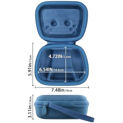 Baval Hard Case for Playstation 5 PS5 DualSense Wireless Controller | Protective Storage Box, Specifically Design for PS 5 Controller, Soft Velvet Lining, Customized Slots, Snug Fit, Dark Blue - color: Blue Hard Case
