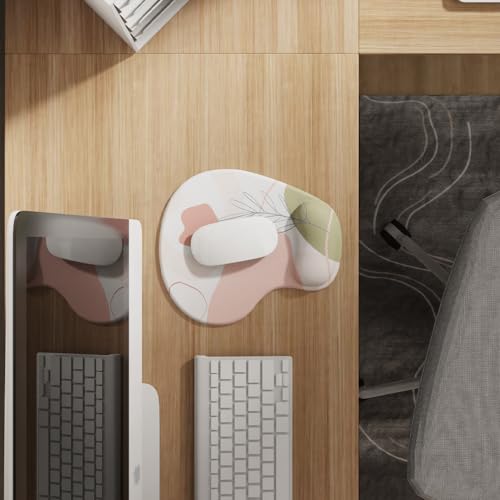 Office Mousepad with Gel Wrist Support - Ergonomic Gaming Desktop Mouse Pad Wrist Rest - Design Gamepad Mat Rubber Base for Laptop Computer -Silicone Non-Slip Special-Textured Surface (15EaethyA) - color: 15EaethyA