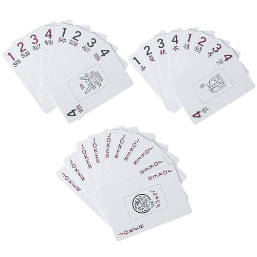 178-Piece Mahjong Playing Cards (Blue) – American & Chinese Style, Includes Storage Box, Dice, Chips & Wind Indicator – Portable, Waterproof, Travel-Friendly