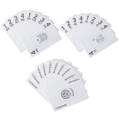 178-Piece Mahjong Playing Cards (Blue) – American & Chinese Style, Includes Storage Box, Dice, Chips & Wind Indicator – Portable, Waterproof, Travel-Friendly