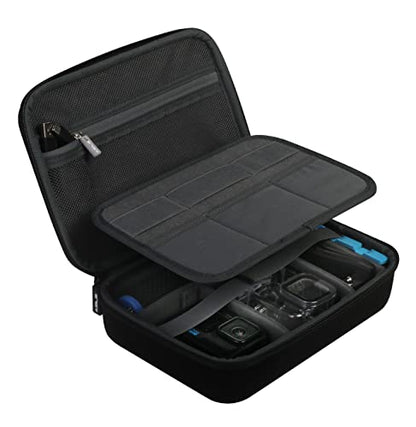 JSVER Hard Case for GoPro Cameras Carrying Case For Gopro Hero 13/12/11/10/9/8/7/AKASO EK7000/AKASO Brave 4 4K /Brave 7 LE/Brave 8/AKASO V50X /insta360 and Other Action Cameras - size: Large