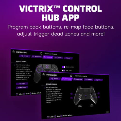 PDP Victrix Pro BFG Wireless Gaming Controller for Playstation 5 / PS5, PS4, PC, Modular Esports Gamepad, Remappable Buttons, Customizable Triggers/Paddles/D-Pad/Fightpad, PC App, Black - color: Black
