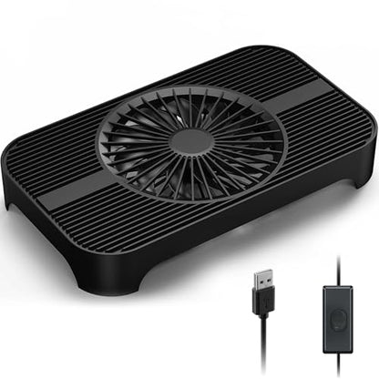 X3 USB Cooling Fan, 18dB Ultra Quiet 140mm USB PC Fan with Built-in Cable and One-Touch Switch Compatible with Router, Receiver, Amplifier, DVR, PlayStation, Xbox, Computer Cabinet Cooling - color: Black