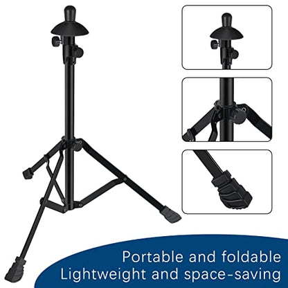 EASTROCK Trombone Stand Retractable Height Adjustment | Triangular Stable Stand for Standard Trombone, for Practice, Performance, and Daily Use