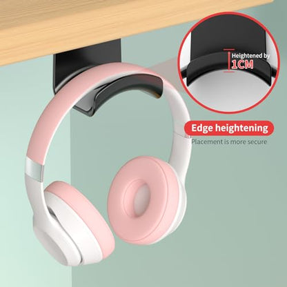 2 Pcs Headphone Stand for Desk Mini Headphone Hanger Holder with Strong Adhesive Game Headset Stand Headset Holder (ZY88 Under Desk 2pcs) - style: ZY88 Under desk 2pcs