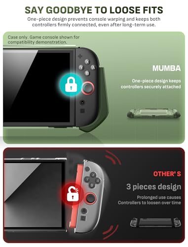 Mumba Blade Series Case for Nintendo Switch 2 [Dock Friendly] [Military-Grade Protection] Switch 2 Grip Protective Cover Shell, Quick-Release Joy-Con, Accessories for Switch 2 Controllers (Green) - color: Avocado Green