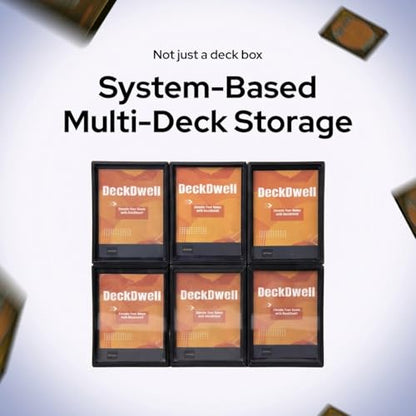 Commander Deck Boxes, 6-Pack, Magnetic Closure, Durable （Black） | Holds 100 double-sleeved cards; stackable; secure magnets; perfect for MTG. Durable, water-resistant, travel-friendly. - color: Black, size: 600+